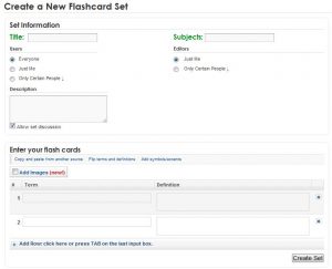 Fiszki - przygotowanie zestawu - flashcards