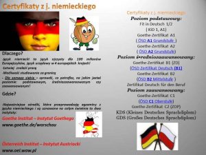 Jak uzyskać certyfikat językowy z języka angielskiego i niemieckiego? - ulotka 1